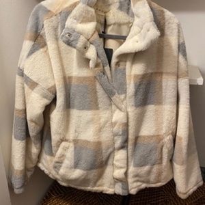 Faux Fur Plaid Jacket